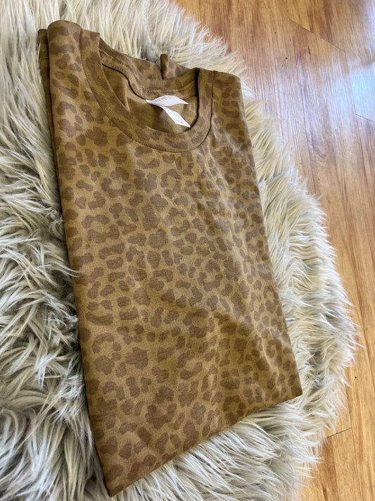 LAT Apparel Brown Leopard