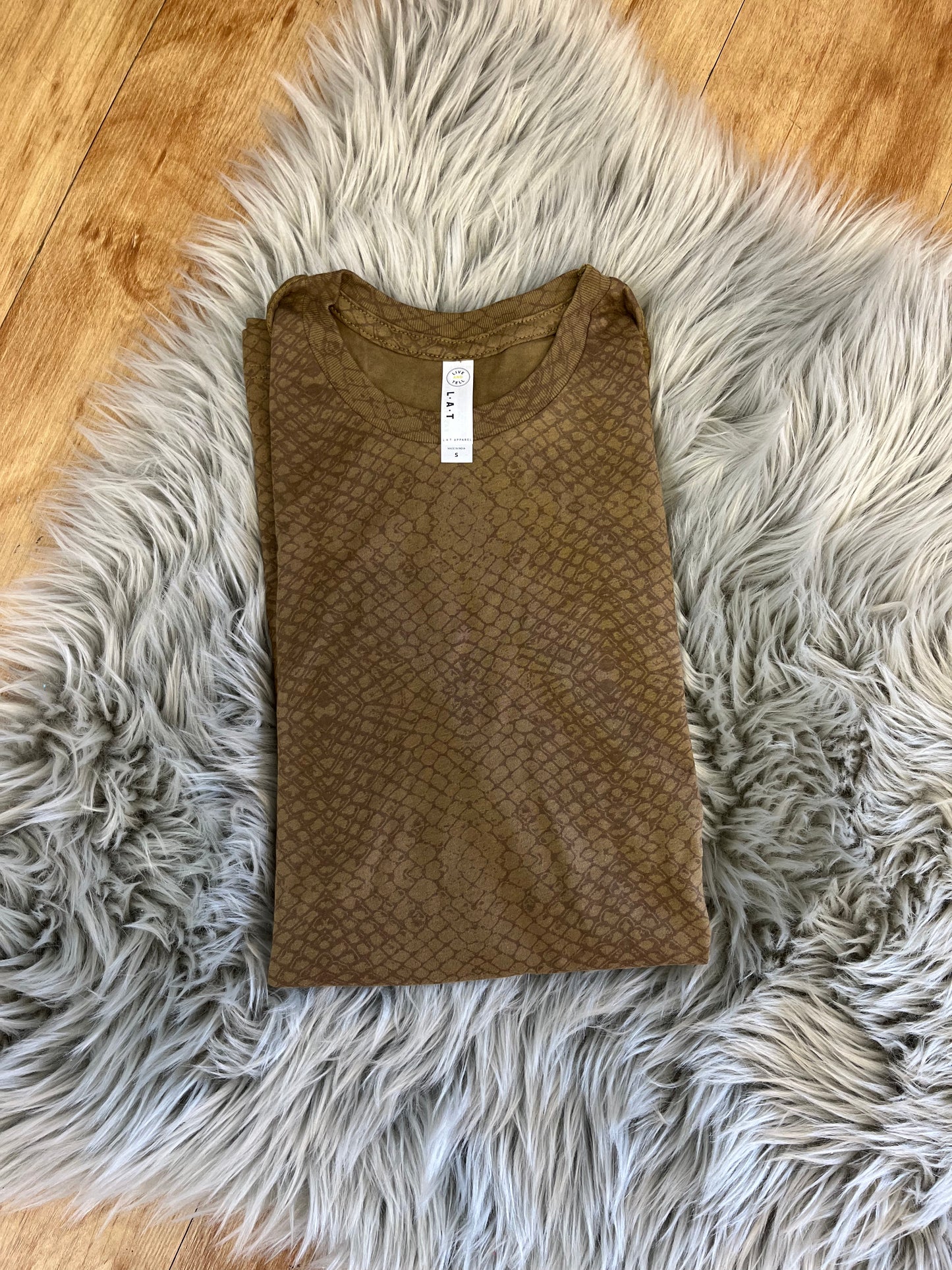 LAT Apparel Brown Reptile