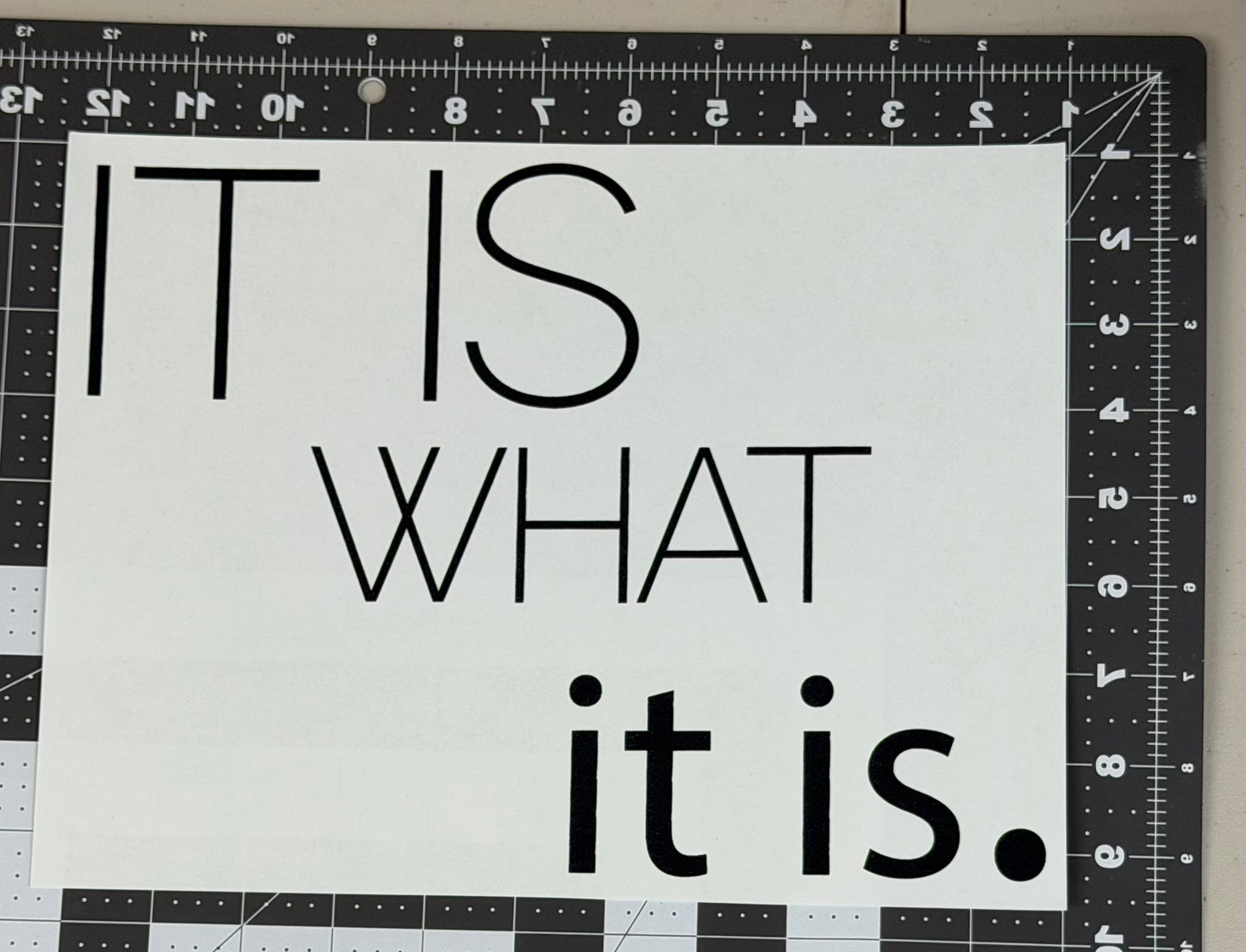 It Is What It Is
