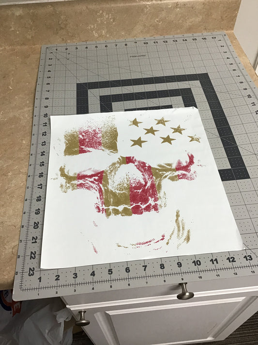 Red and Gold Print