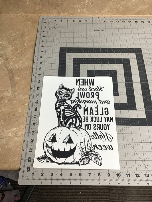 When Black Cats Prowl and Pumpkins Gleam May Luck be Yours on Halloween