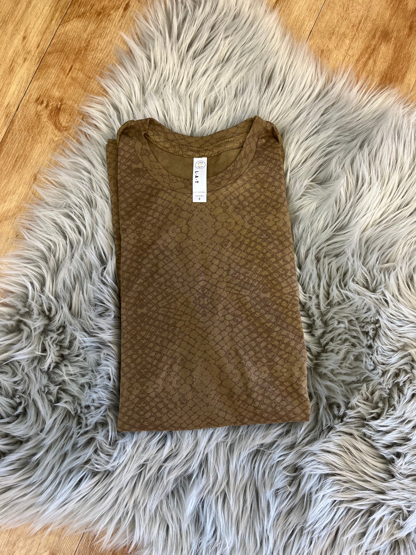 LAT Apparel Brown Reptile