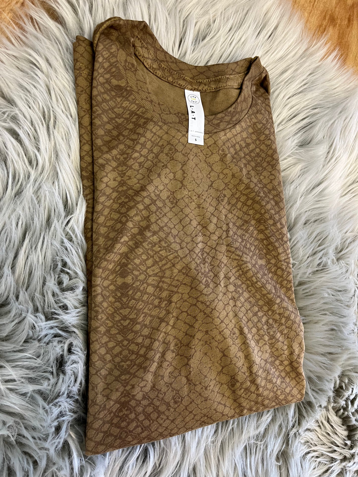 LAT Apparel Brown Reptile