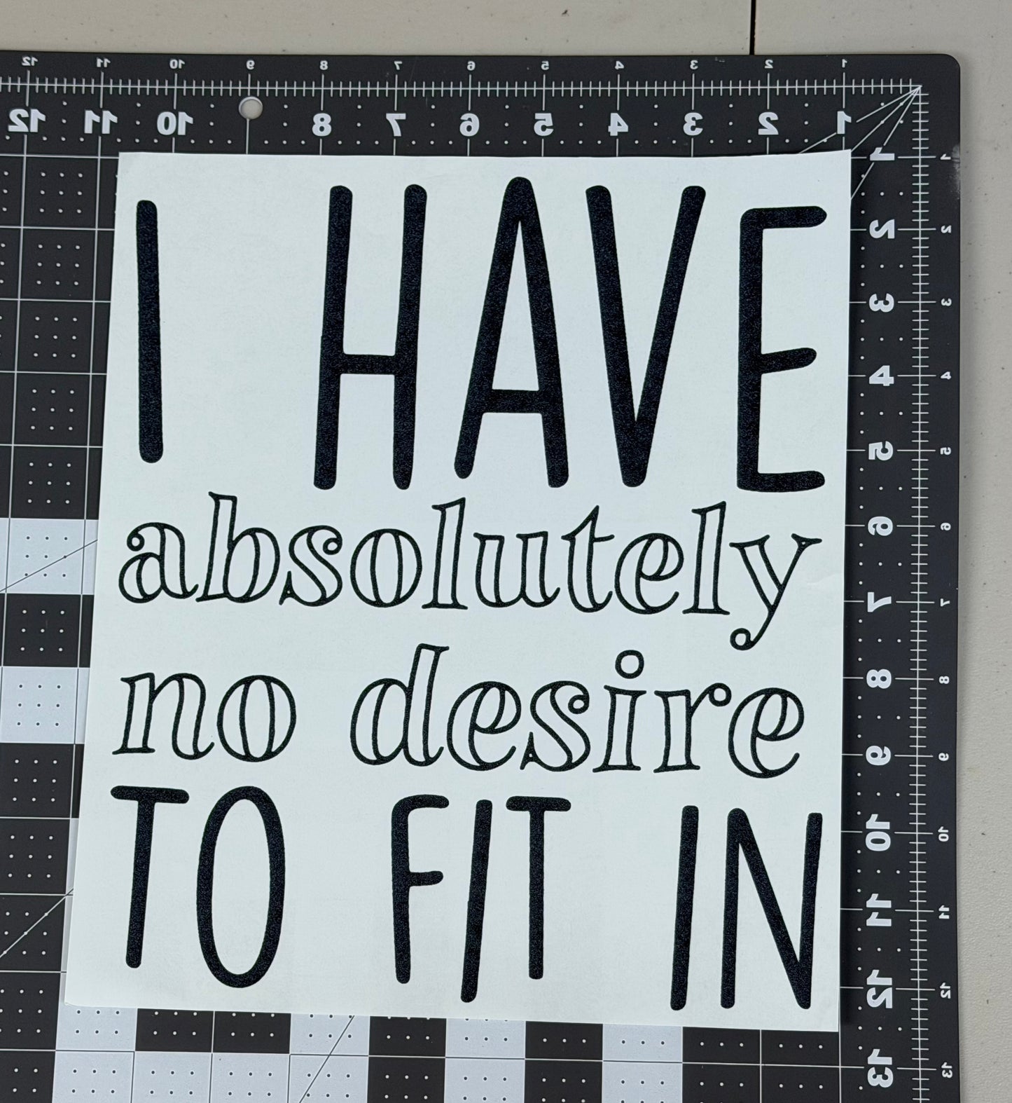 No Desire to Fit In
