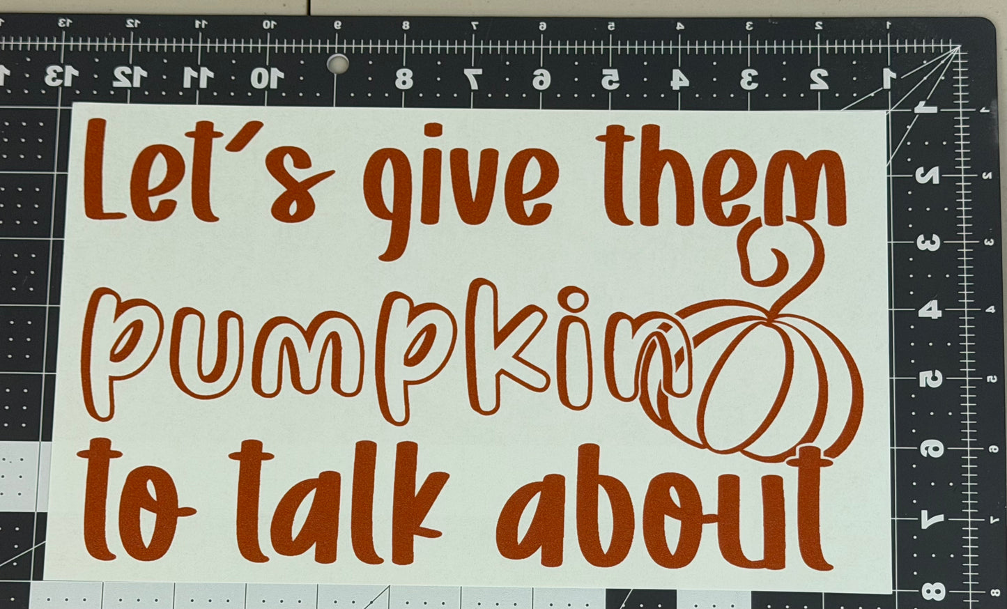 Pumpkin to Talk About