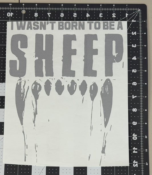 I Wasn't Born to be A Sheep