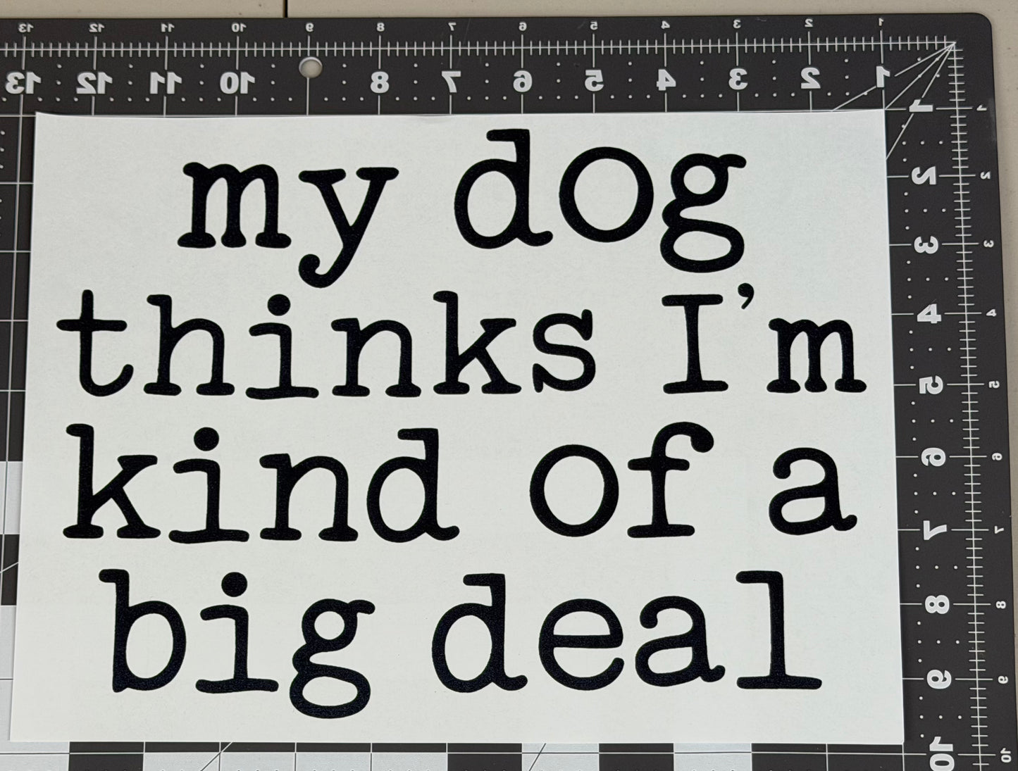 My Dog Thinks I'm Kind of A Big Deal