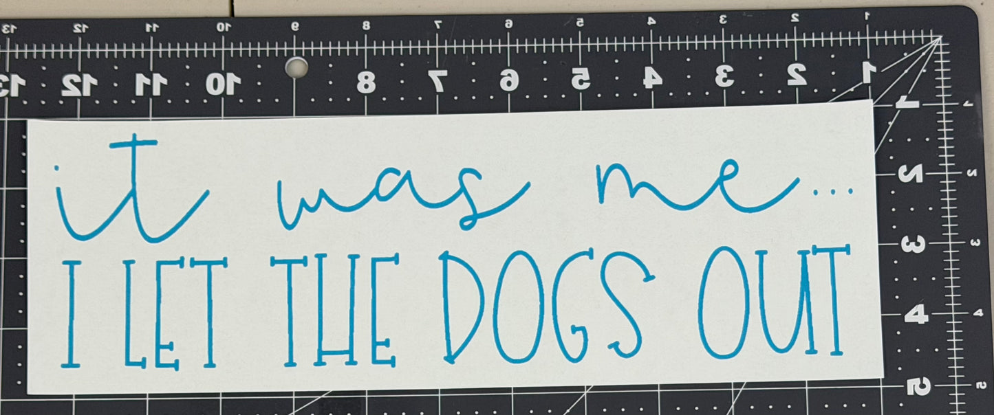 It was me... I Let the Dogs Out