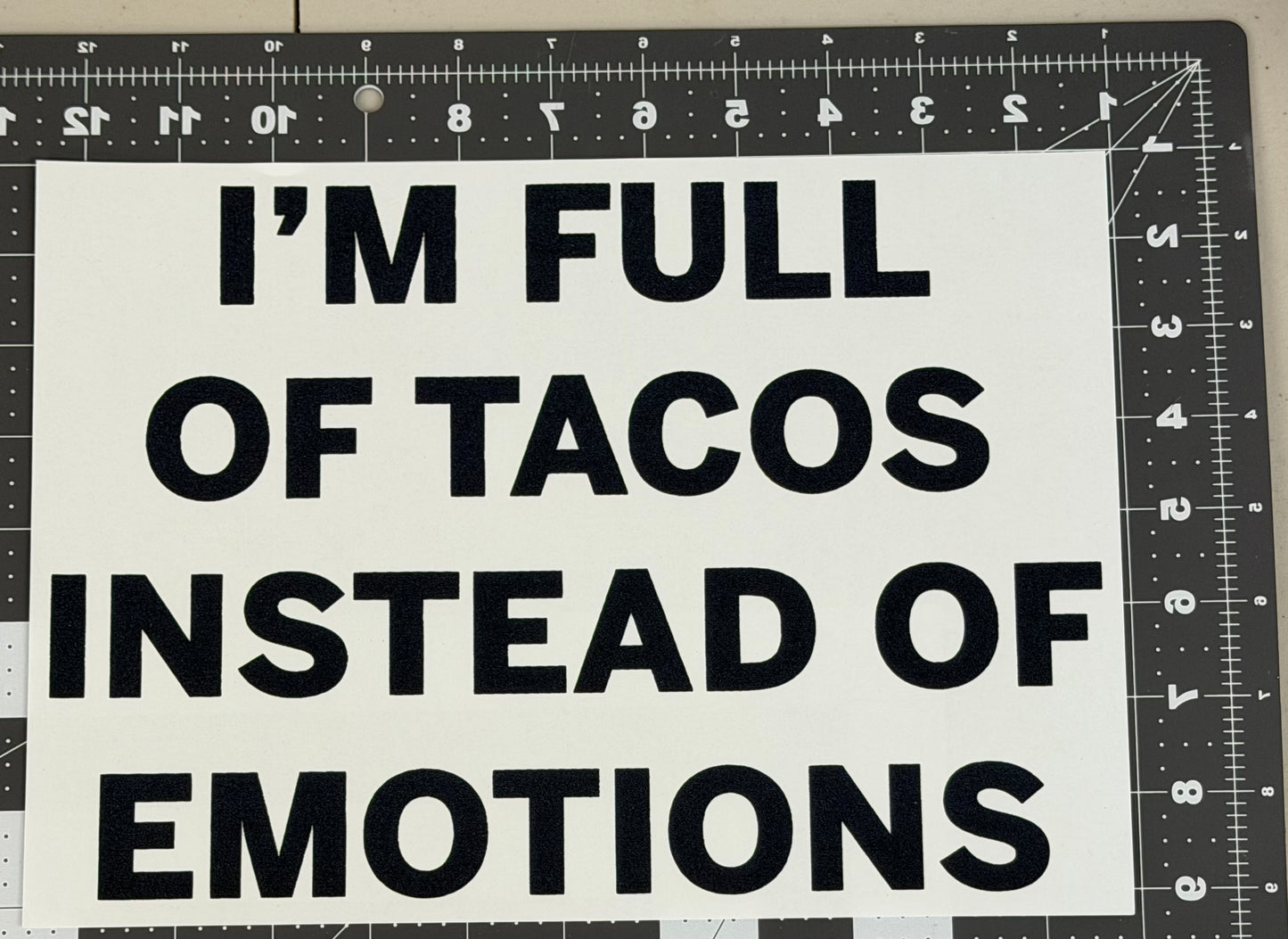 I'm Full of Tacos Instead of Emotions